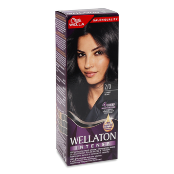 Крем-фарба для волосся чорний 2/0 WELLATON 07/1388 фото
