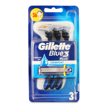 Станок одноразовий чоловічий Comfort 3шт BLUE 3 GILLETTE 08/35037 фото