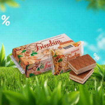 Бісквіт Коктейль мол/горіх 330г ХБФ 1/9870 фото