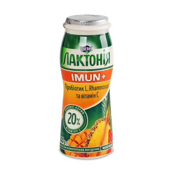 Йогурт Лактонія 1.5% Імун + мультифрут пл100г 2/8234 фото