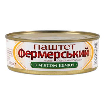 Паштет з м'ясом качки з/б 240г Фермерський 9/24062 фото