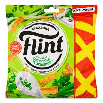 Сухарики пшен/житн сметана/зелень м/у 140г Flint 9/28585 фото