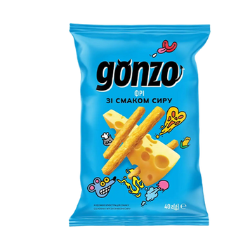 Снеки кукурудзяні Gonzo соломка фрі зі смаком сиру 40 г 07/20118 фото