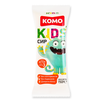 Сир Kids 50% фас 150г КОМО Україна 8/8656 фото