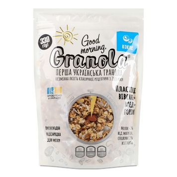 Гранола кокос д/п 330г Good morning, Granola 9/40826 фото
