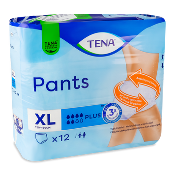 Підгузки-труси д/дор Pants Plus XL 12 шт TENA 06/960 фото