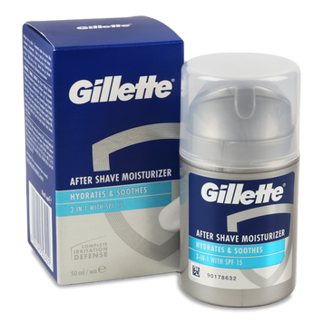 Лосьйон після гоління Зволожуючий та заспокійливий 50мл GILLETTE 08/37463 фото