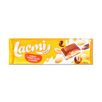 Шоколад молочний карам/арахіс Lacmi 295г Рошен 1/17036 фото