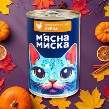 Корм для котів Курка 415г М'ясна Миска 39/5670 фото