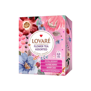 Чай фруктовий Квітковий чай асорті к/у ф/п в/п 32*1,5г Lovare 7/11573 фото