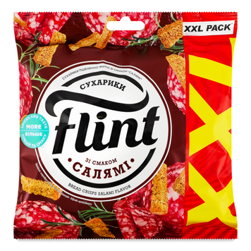 Сухарики пшен/житн салямі м/у 140г Flint 9/28586 фото