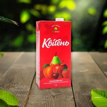 Соковий напій &laquo;Мультифруктовий з м'якоттю&raquo; 1 л Квітень 9/29140 фото