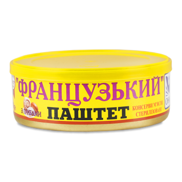 Паштет Французький з грибами з/б з/кл 240г ОНИСС 9/00810 фото