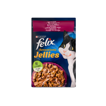 Корм для котів качка/шпинат в желе sensations м/у 85г Felix 39/4959 фото