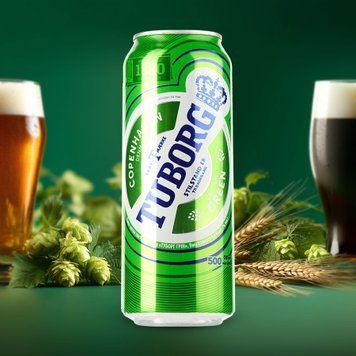 Пиво Tuborg Green світле з/б 0,5л 4/9770 фото