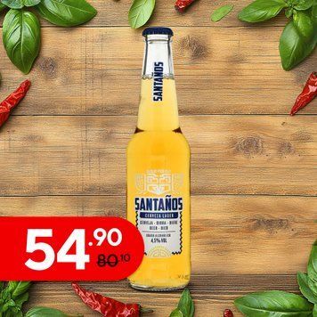 Пиво Литва світле Santanos Lager ск 0,33л 4/24420 фото