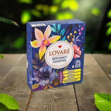 Чай чорний Бергамот асорті к/у ф/п в/к 32*2г Lovare 7/11574 фото