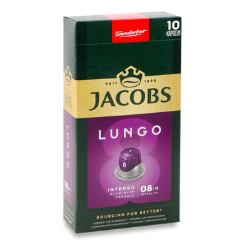 Кава мелена Lungo к/у 10табл 52г Jacobs Monarch 7/11984 фото