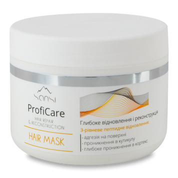 Маска для волосся ProfiCare Глибоке вiдновлення i реконсерватрукцiя 350мл Sansi 07/26732 фото