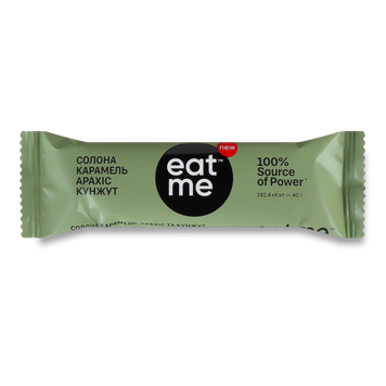 Батончик сол карам/арахіс/кунжут у чорн глаз м/у 40г Eat Me 1/19633 фото