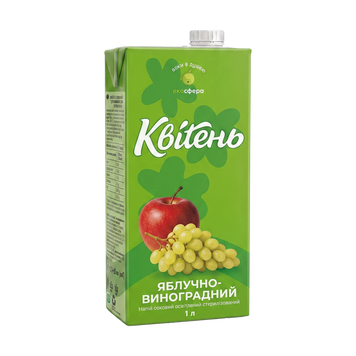Напій соковий Квітень яблуко-виноград освітлений 1 л 9/29142 фото