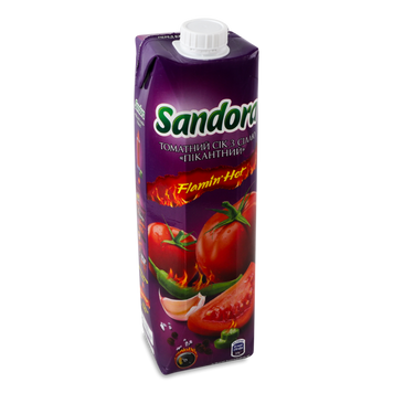 SANDORA Томатний сік з сіллю Пікантний т/п з/кл 0,95л 9/17669 фото
