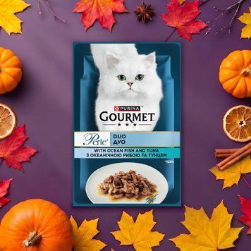 Корм для котів риба/тунець м/у 85г Gourmet Perle Duo 39/4193 фото