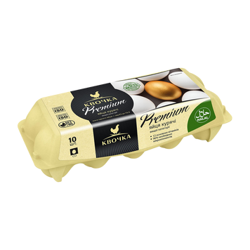 Яйця курячі С0 Premium, 10 шт. &laquo;Квочка&raquo; 9/33606 фото