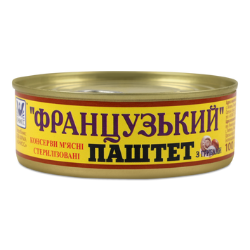 Паштет Французький з грибами з/б з/кл 100г ОНИСС 9/11022 фото