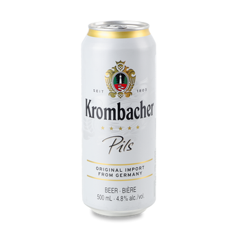 Пиво Німеччина KROMBACHER світле з/б 0,5л 4/6980 фото