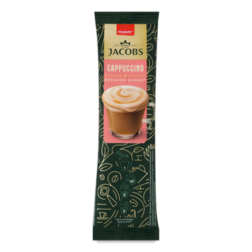 Кава розчинна 3в1 Капучіно без цукру стік 14г Jacobs 7/9204 фото