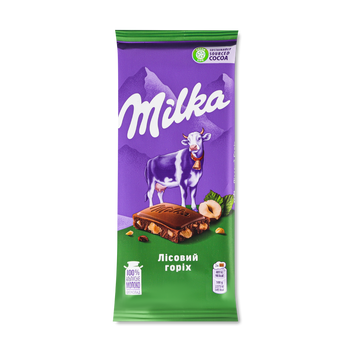Шоколад мол лісовий горіх 90г Milka Kraft 1/12289 фото