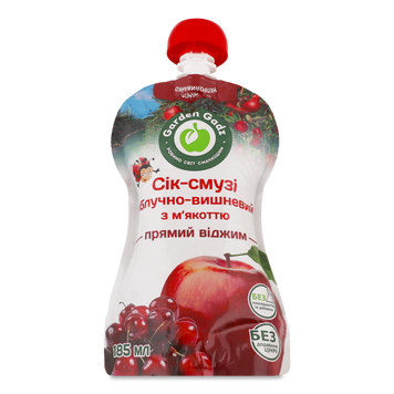 Сік-смузі Яблучно-Вишневий з м'якоттю д/п 0,185л Garden Gadz 9/28212 фото