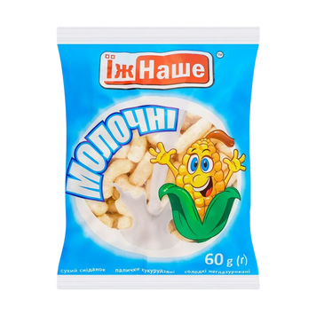 Кукурудзяні палички молочні 60г Їж наше 1/10522 фото