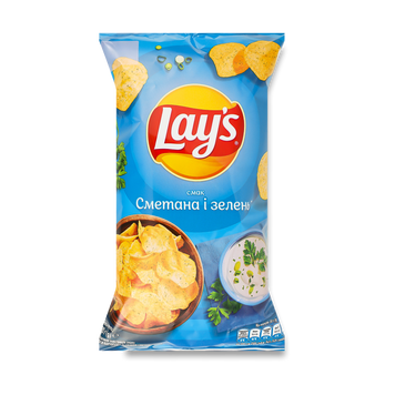 Чіпси картопляні сметана/зелень 120г Lay's 9/20436 фото
