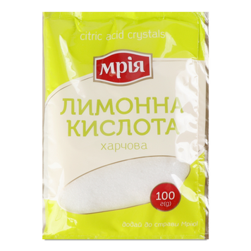 Кислота лимонна м/у 100г Мрія 9/29579 фото