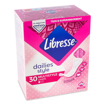 Прокладки щоденні Daily Fresh Multistyle Plus 30шт Libresse 06/552 фото