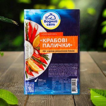 Крабові палички охолоджені 360 г ТМ Водний Світ 3/6274 фото