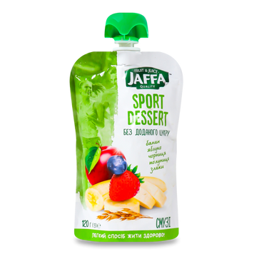 JAFFA Смузі Sport Dessert Банан/Яблуко/Чорниця/Полуниця/Злаки 0,120л 9/25343 фото