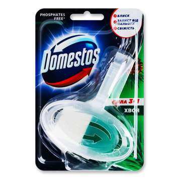Блок для унітазу гігієнічний Хвоя Сила 3в1 35г Domestos 07/27273 фото
