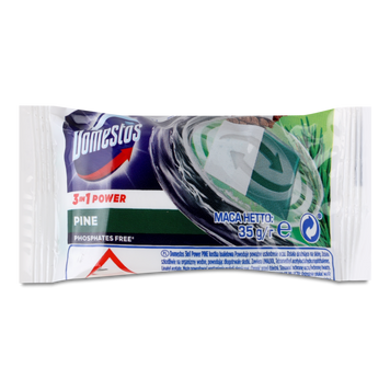 Блок для унітазу гігієничний змін. Хвоя Сила 3в1 35г Domestos 07/27274 фото