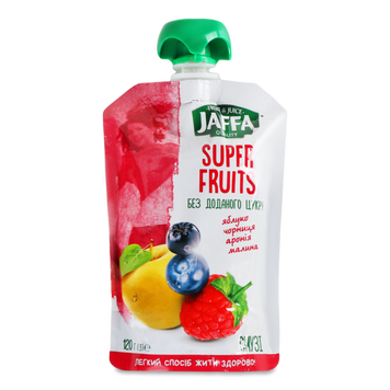 JAFFA Смузі Super Fruits Яблуко/Чорниця/Аронія/Малина 0,120л 9/25344 фото