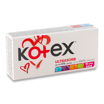 Тампони гігієничні super 16шт KOTEX 06/557 фото