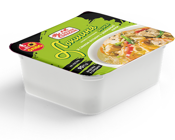 Локшина яєчна ш/п бульон домашня курка не гостр лоток 90г Golden Dragon 9/28145 фото
