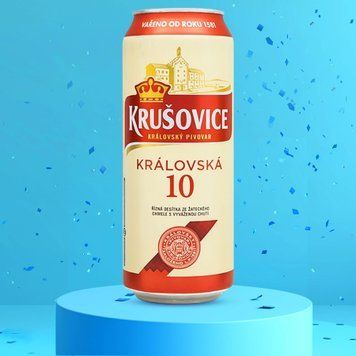 Пиво Чехія Krusovice Kralovska 10 світле з/б 0,5л 4/21821 фото