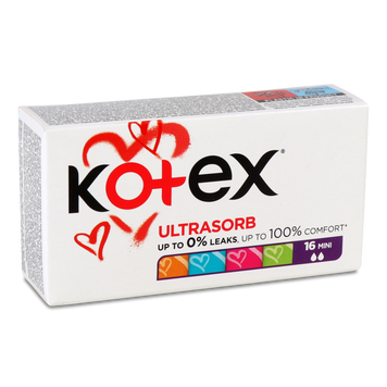 Тампони гігієничні mini 16шт KOTEX 06/558 фото