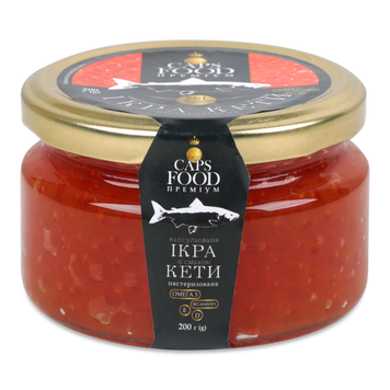 Ікра імітована червоне она "Кета" с/б 200г Caps food 3/5357 фото