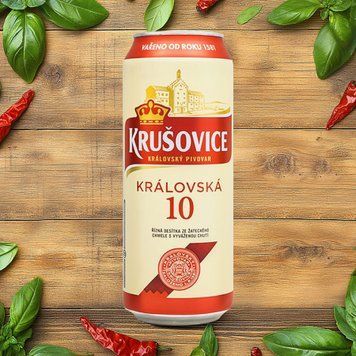 Пиво &laquo;Kru&scaron;ovice Kr&aacute;lovsk&eacute;&raquo; 10&deg;, світле, 0,5 л 4/21821 фото