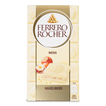 Шоколад білий з лісовим горіхом к/у 90г Ferrero Rocher 1/15069 фото