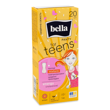 Прокладки щоденні Energy Exotic Fruits deo 20шт BELLA for Teens 06/85 фото